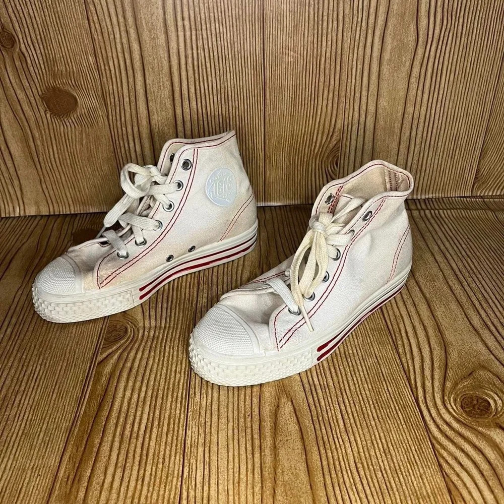 Rare Vintage Red Ball Jets by Ball Band off white hightop sneakers 
kids